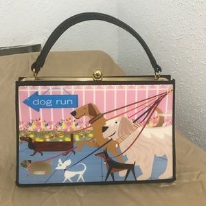 Vintage dog printed purse